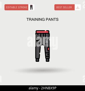 Training pants Simple vector icon. Stock Vector
