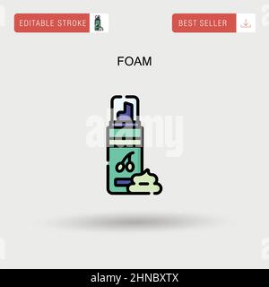 Foam Simple vector icon. Stock Vector