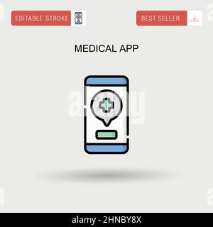 Medical app Simple vector icon. Stock Vector