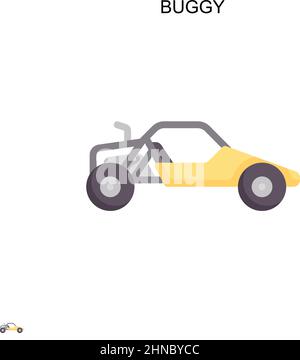 Buggy Simple vector icon. Illustration symbol design template for web mobile UI element. Stock Vector