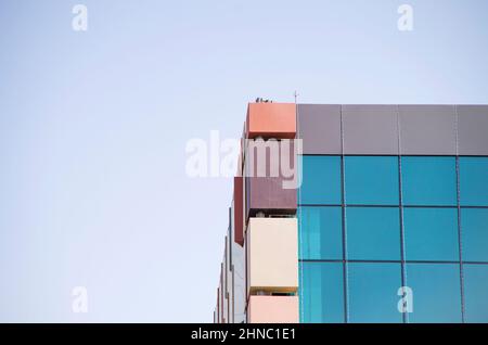 Abstract lines of the background architecture. details of modern architecture. Stock Photo