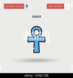 Ankh Simple vector icon. Stock Vector