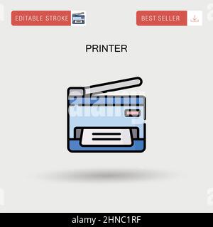 Printer Simple vector icon. Stock Vector