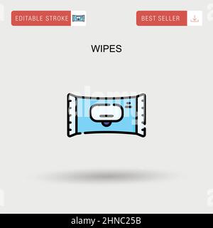 Wipes Simple vector icon. Stock Vector