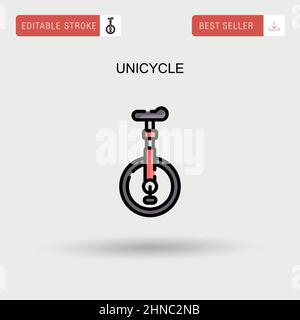 Unicycle Simple vector icon. Stock Vector