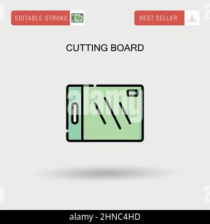 Cutting board Simple vector icon. Stock Vector