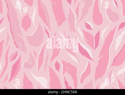 Pink Exotic jungle plants pattern. Contemporary floral seamless pattern. Vector illustration background. Stock Vector