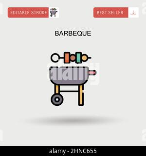 Barbeque Simple vector icon. Stock Vector