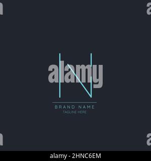 Modern creative minimal initial letter N Icon Vector logo template. Stock Vector