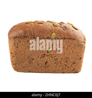 Isolated loaf of bread with pumpkin seeds Stock Photo