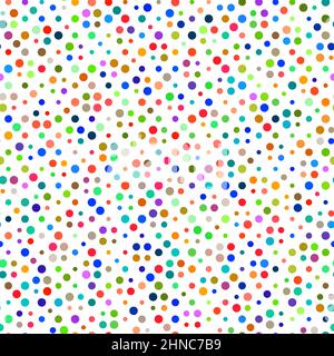 Seamless pattern art with dots random colored grid vector illustration Stock Vector