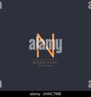 Modern creative minimal initial letter N Icon Vector logo template. Stock Vector