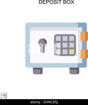 Deposit box Simple vector icon. Illustration symbol design template for web mobile UI element. Stock Vector