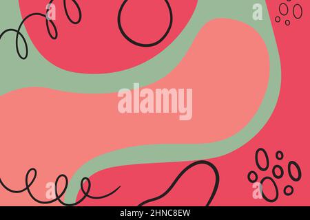 Organic shape hand draw background with natural colors for wallpapers, posters, home decoration frames. Stock Vector
