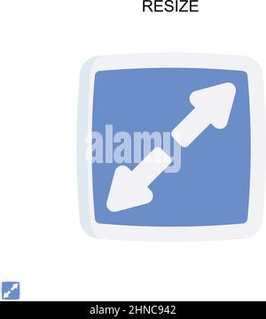 Resize Simple vector icon. Illustration symbol design template for web mobile UI element. Stock Vector