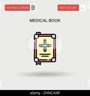 Medical book Simple vector icon. Stock Vector
