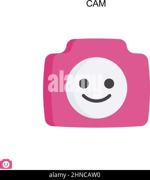 Cam Simple vector icon. Illustration symbol design template for web mobile UI element. Stock Vector