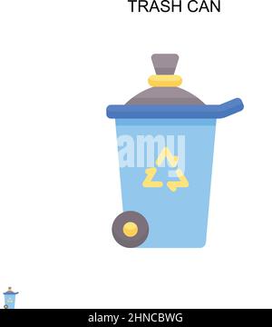 Trash can Simple vector icon. Illustration symbol design template for web mobile UI element. Stock Vector