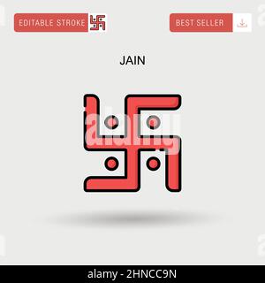 Jain Simple vector icon. Stock Vector