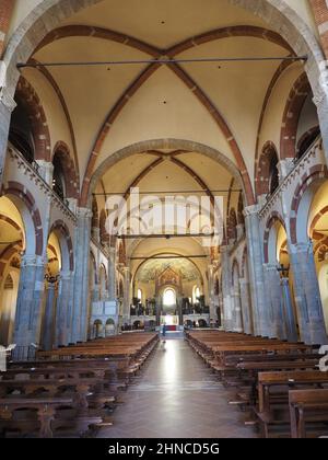 Europe,Italy, Lombardy, Milan. Sant'Ambrogio Basilica, interior Stock Photo
