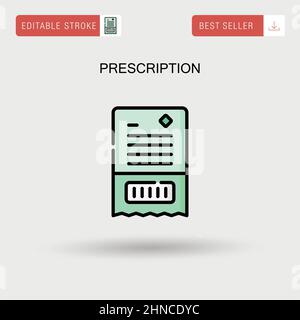 Prescription Simple vector icon. Stock Vector