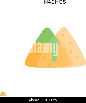 Nachos Simple vector icon. Illustration symbol design template for web mobile UI element. Stock Vector