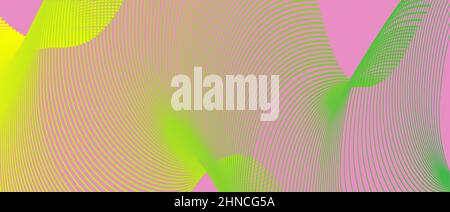 Abstract background with wavy shapes and gradients in fluor colors ...