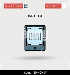 Bar code Simple vector icon. Stock Vector