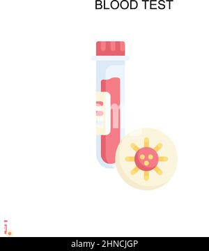 Blood test Simple vector icon. Illustration symbol design template for web mobile UI element. Stock Vector