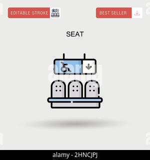 Seat Simple vector icon. Stock Vector