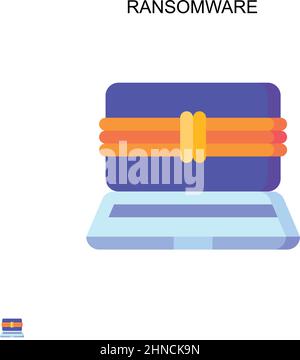 Ransomware Simple vector icon. Illustration symbol design template for web mobile UI element. Stock Vector