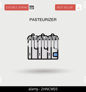 Pasteurizer Simple vector icon. Stock Vector