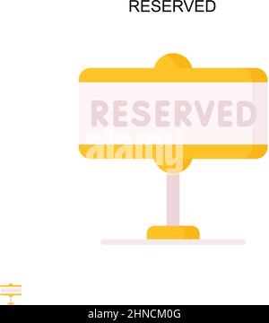 Reserved Simple vector icon. Illustration symbol design template for web mobile UI element. Stock Vector