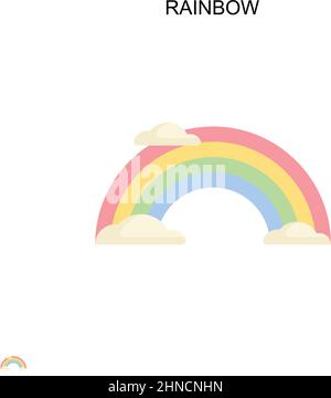 Rainbow Simple vector icon. Illustration symbol design template for web mobile UI element. Stock Vector