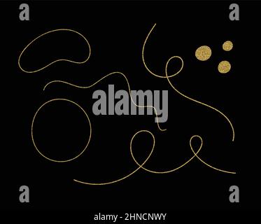 Abstract shapes in a modern line art style. Stock Vector
