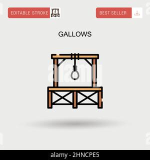 Gallows Simple vector icon. Stock Vector