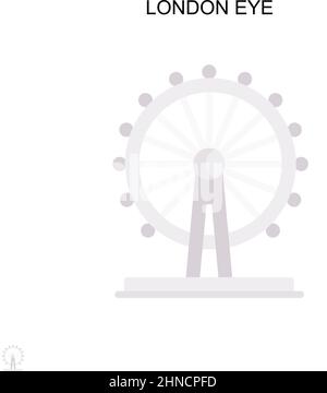 London eye Simple vector icon. Illustration symbol design template for web mobile UI element. Stock Vector