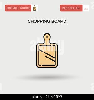 Chopping board Simple vector icon. Stock Vector