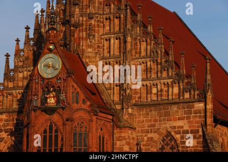 Kunst, Kirche, Gotik,  Nürnberg, gotische Frauenkirche am Makrt  in der Innenstadt oder Altstadt von Nuremberg oder Nuernberg, Franken, Bayern