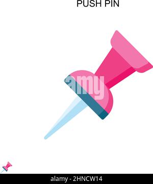 Push pin Simple vector icon. Illustration symbol design template for web mobile UI element. Stock Vector