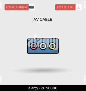 Av cable Simple vector icon. Stock Vector