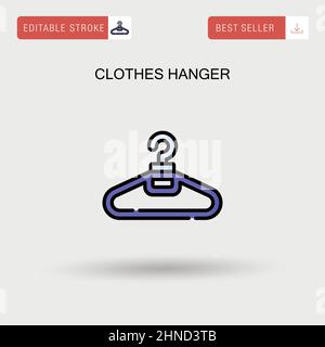 Clothes hanger Simple vector icon. Stock Vector