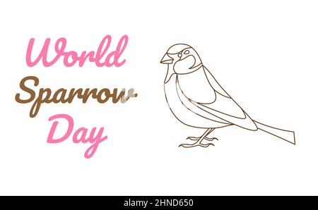 World Sparrow Day Vector illustration, poster concept, card, banner Stock Vector