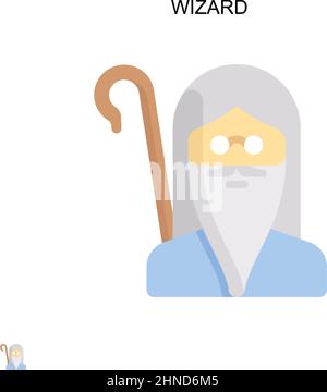 Wizard Simple vector icon. Illustration symbol design template for web mobile UI element. Stock Vector