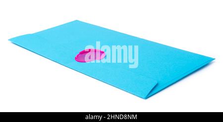 blue envelope isolated on white background Stock Photo
