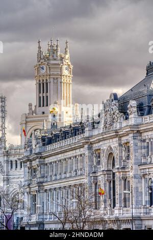 Madrid Gran Via, HDR Image Stock Photo