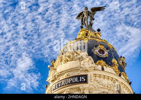 Madrid Gran Via, HDR Image Stock Photo