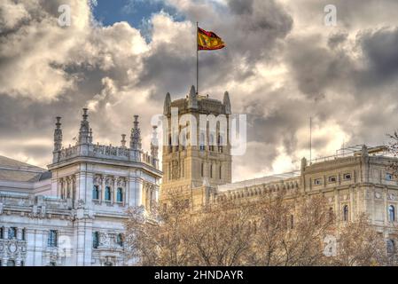 Madrid Gran Via, HDR Image Stock Photo