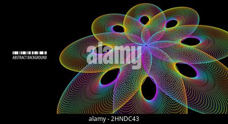 Abstract geometric vector background with blended shapes Stock Vector