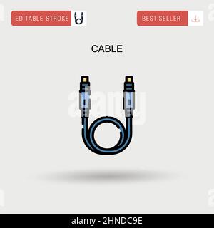 Cable Simple vector icon. Stock Vector